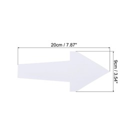 PATIKIL 8" x 4" Arrow Sticker, 20 Pcs PVC Removable Self Adhesive Waterproof Floor Decal Wall Marking Arrow Sign for Road Instructions, White