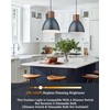 ELYONA 2 Pack Modern Hammered Pendant Lights 10.2” Blue Solid
