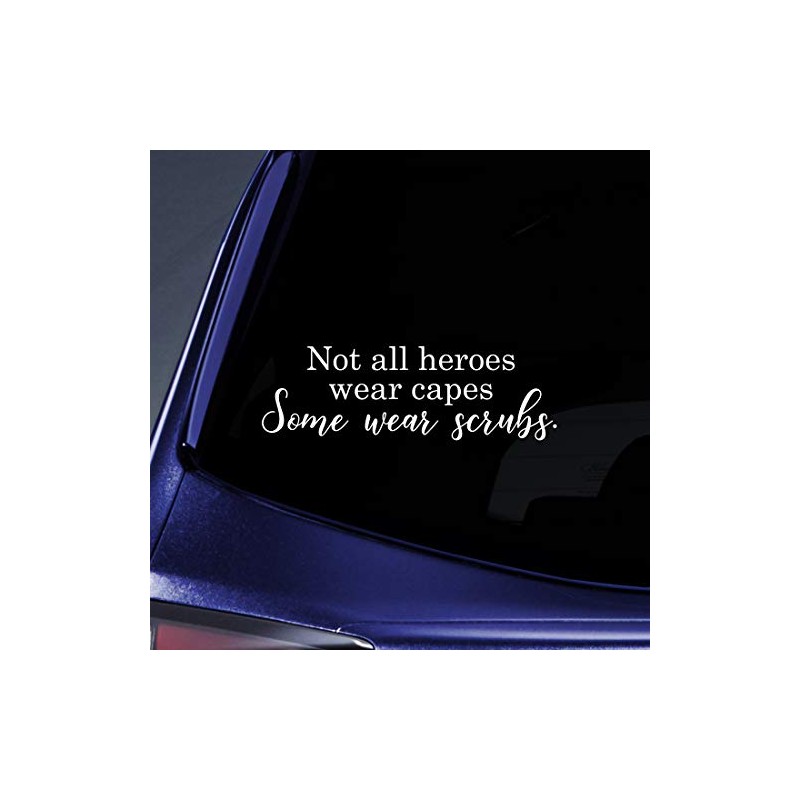 Bargain Max Decals Not All Heroes Wear Capes Nurses Sticker