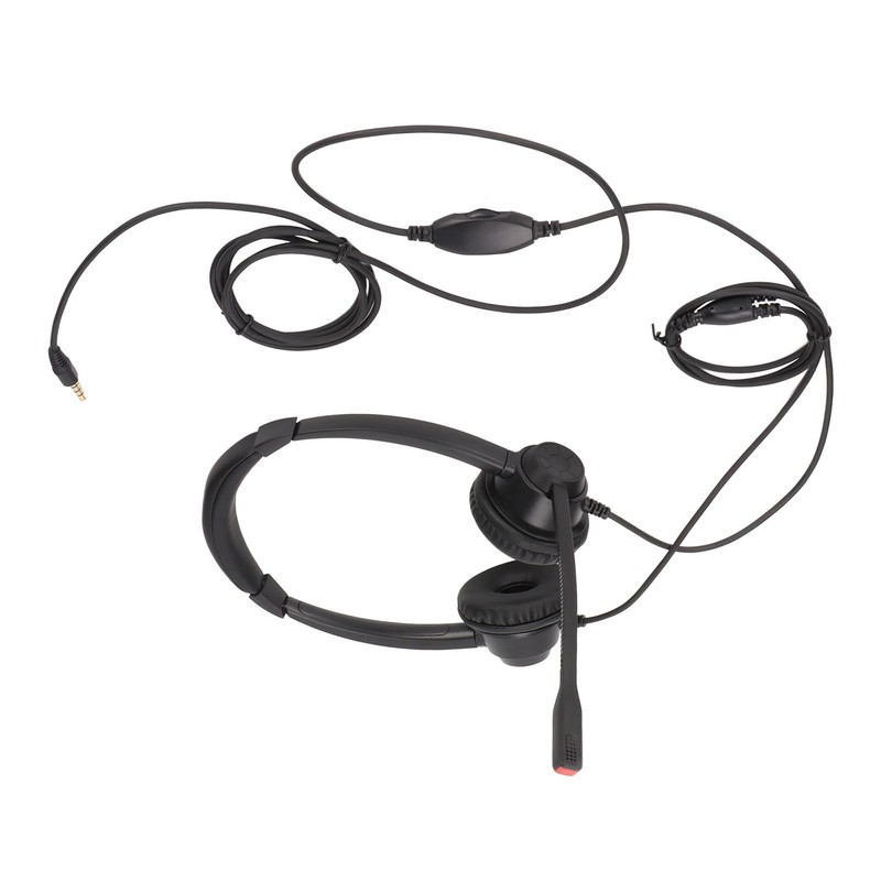 Call Center Headset Noise Cancelling Mic Supports Speaker Volume Adjustment