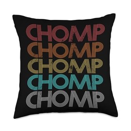 Retro Vintage Chomp Throw Pillow