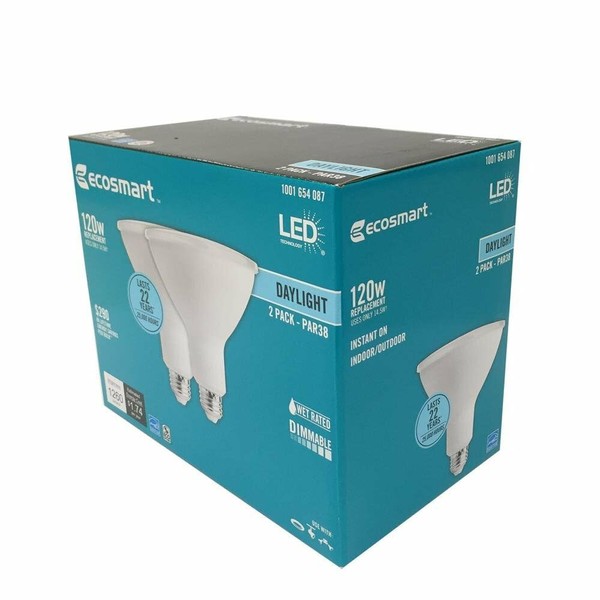 EcoSmart 120W Equivalent Daylight PAR38 Dimmable LED Flood Light Bulb
