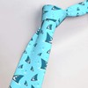 DORKEIXIA Shark Fin Ocean Dangerous Marine Men'S Novelty Tie Necktie
