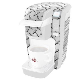 WraptorSkinz Decal Style Vinyl Skin compatible with Keurig K10 / K15 Mini Plus Coffee Makers Diamond Plate Metal (COFFEE MAKER NOT INCLUDED)