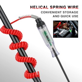 Xastro Test Lamp Car Circuit Test Pen 3-24 V Digital LED Voltage Tester, Current Tester with Test Lamp and Crocodile Clip, for Circuits, Fuses Switches and Lines