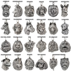 Solid Sterling Silver Staffordshire Terrier (Pitbull/Staffy) Dog Pendant & Optional Necklace (Handmade UK)