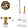 dairazan Solid Brass Cabinet Knobs 5 Pack - Round Brushed