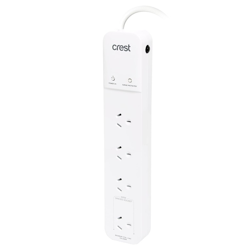 Crest Power Board 4 Socket Surge Protected