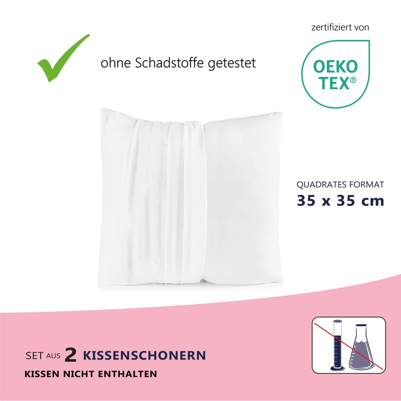 Twillie Set of 2 Waterproof Cushion Covers - for Pillow