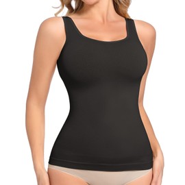 JOYSHAPER Women's Tummy Control Shapewear Tops Seamless Body Shaper Compression Tank Top Waist Control Body Shaper Camisole Black S