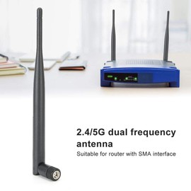2PCs Dual Band WiFi Antenne,88395 WLAN 802.11 ac/a/b/g/n WLAN Antenne mit Standfuß,SMA Buchse,6DBI High Gain Netzwerkantennen für drahtlose WLAN Router und Netzwerkgeräte