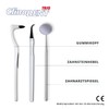 Clinodent Trio - Anti-Zahnstein-Kit mit Aufhellungs-Gummikopf, Zahnsteinhebel und Zahnstein-Spiegel