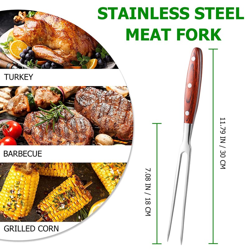 UPKOCH BBQ Fork Stainless Steel Meat Fork Cook Forks Two