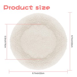 BWOGUE Hamster Bed,Round Velvet Warm Sleep Mat Pad for Hamster/Hedgehog/Squirrel/Mice/Rats and Other Small Animals