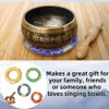 Lovgrin 4PCS Mat Buddhism Bowl Pillow, Silk Singing Bowl Cushion