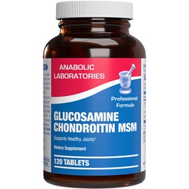 High Absorption Glucosamine Chondroitin MSM - Clinical Formula Bone Joint Tendon and Ligament Supplement with MSM Glucosamine Chondroitin - Non-GMO Gluten Free & Made in The USA - 120 Servings