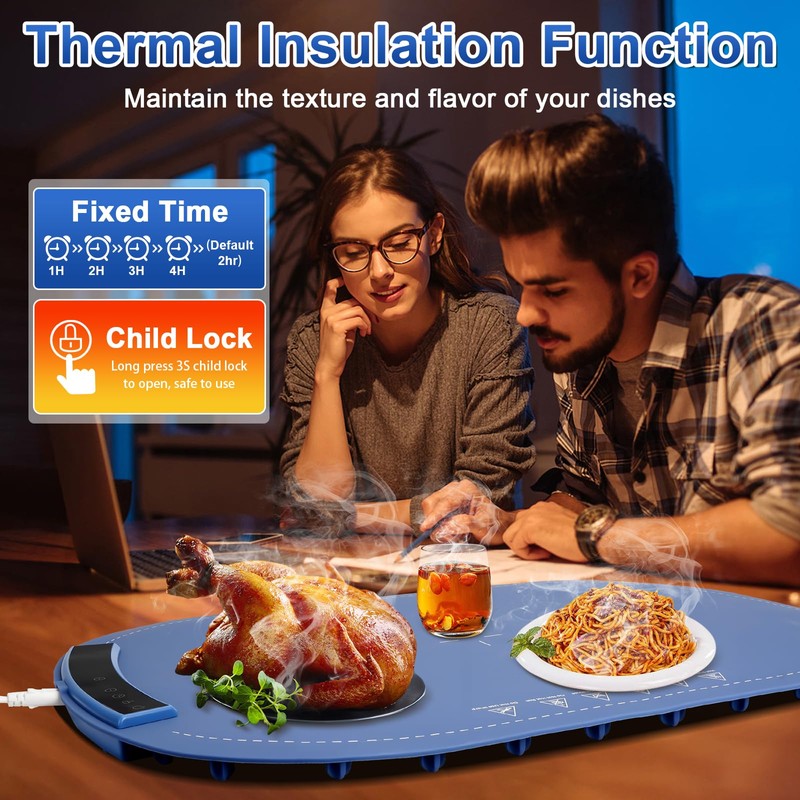 Eascor Warming Mat for Food, Full Surface Rapid Food Heating