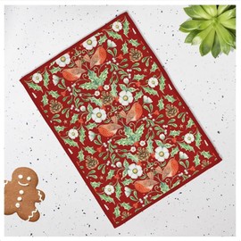 The Leonardo Collection LP52813 Christmas Berry Thief - Tea Towel