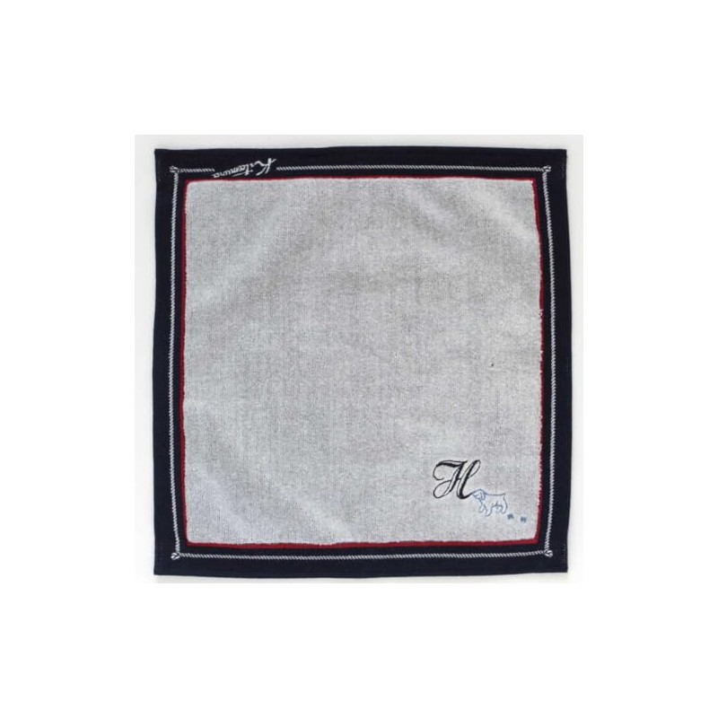 Kitamura 000131 Initial Towel Handkerchief Unisex Women's Towel Hand Towel