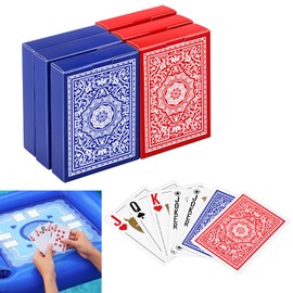 Outus 6 Decks Waterproof Playing Cards Plastic Poker Game Jumbo Index Large Size Waterproof Washable for Texas Holdem Poker Family Game Birthday Party for Beach Pool Camping