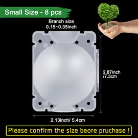 Supking 8 Pcs Air Layering Pods Plant Rooting Grow Propagation Ball Small Transparent Assisted Cutting Rooting Grafting Device Root Box for Plants