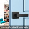 Probrico Matte Black Dummy Door Levers Interior Door Handles, Heavy