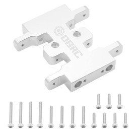 OGRC Aluminum Alloy Gearbox Mount Transmission Plate Gearbox Base Upgrade Parts for SCX24 C10 JLU Deadbolt Gladiator Bronco Axial 1/24 Crawler Car (Silver)