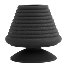 Bathtub Overflow Drain Cover Silicone Bathroom Overflow Drain Cover Tub Stopper with Suction Cup Bathtub Drain Stopper (Black)