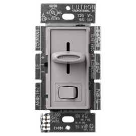 Lutron Skylark LED+ Dimmer Switch for Dimmable LED, Halogen and Incandescent Bulbs | 150W/Single-Pole or 3-Way | SCL-153P-GR | Gray