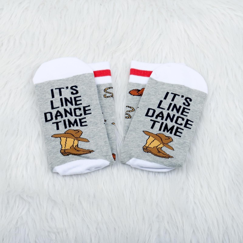 2 Pairs Line Dance Socks Line Dancing Lover Gift Hat