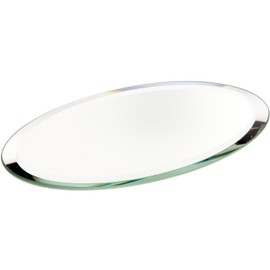 Plymor Oval 3mm Beveled Glass Mirror, 3 inch x 5 inch (Pack of 2)
