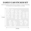 SHMZK Family Car Stickers, Family Figure Dog Cat Baby Auto