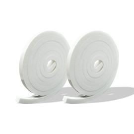 Made in Japan, Plump Original Gap Tape, Ski-Match, White, Thick 0.4 inches (10 mm) x Width 0.5 inches (12 mm) x Length 6.6 ft (2 m) (4 m Roll x 2 Tiers = 1 Bag), Cushion Tape, Rubber Sponge,