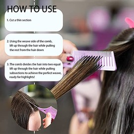 SKYPIA Juego de 3 peines profesionales para teñir el cabello, peines para estilistas, juego de cepillos de peinado con peines largos de acero inoxidab
