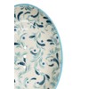 Tranquillo Oriental Oval Stoneware Soap Dish with Blue Print with