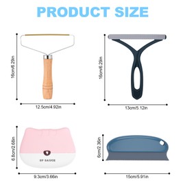 Cozy Inviting 5 Stück Fusselrasierer Tierhaarentferner, Tragbarer Fusselentferner Wiederverwendbarer Stoffrasierer Für Kleidung, Gewebte Mäntel, Katzenhaare, Hundehaare Tierhaarbürste