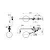SANEI PV46-5X-13 Toilet Parts, Ball Tap with Auxiliary Water Pipe,
