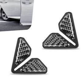 yorpyep Car Door Corner Protector Edge Guards, Carbon Fiber Decorative Anti-scratch Anti-collision Buffer Pad, Embedded Self-adhesive Tightly Wrapped Soft Protective Cover, for Most Cars (Black)