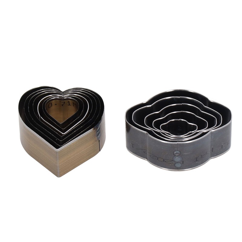 12 Pcs Leather Cutting Mold Heart Shape Exquisite High Carbon