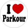 I Love Parkour - 3 Inch Circle Sticker 3" x