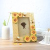 Bicuzat 3D Embossed Sunflower and Bees Pattern Resin Card Frame