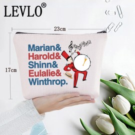 LEVLO Broadway Musik-Kosmetiktasche mit Reißverschluss, inspiriert von Harold Hill, Marian & Harold, Kosmetiktasche