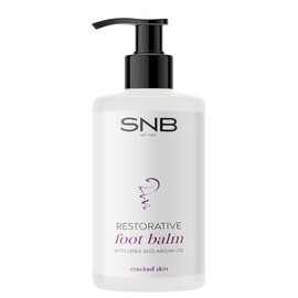 SNB Professional Foot Balm with Argan Oil, Cocoa Butter, Sea Buckthorn Oil & Shea Butter - 250ml - Moisturising Care with Urea - For Dry & Rough Feet - Ideal for Daily Use