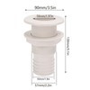 2in Through Hull Fitting Straight Drain Hose Polypropylene Inner Beam