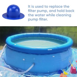 LILIKAI Pack of 4 Pool Plugs, Pool Adapter, Pool Sealing Plug, Pool Connection Set, Cover Pool Plug, Strainer Hole Plugs, Pool Filter Sealing Plugs Compatible with Water Revitalisation (4, Blue)