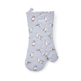 Cooksmart British Designed Oven Gloves | Modern Design Gauntlet Oven Gloves Heat Resistant | Oven Mitt or Baking Gloves Perfect For Modern Kitchens - Coastal Birds