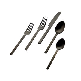 Flatware Set Matte Black Cutlery - Atlas, 20 Piece Set