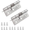 2Pcs Door Hinge,3 Inch Long Stainless Steel Self-Closing Corner Spring