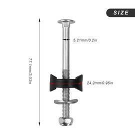 DIYCUT Pack of 12 Trampoline Accessories 5.2 x 77 mm, Trampoline Screws, Trampoline, Stability Tool, Galvanised Steel, Spacer with a Wrench for Fixed Trampoline