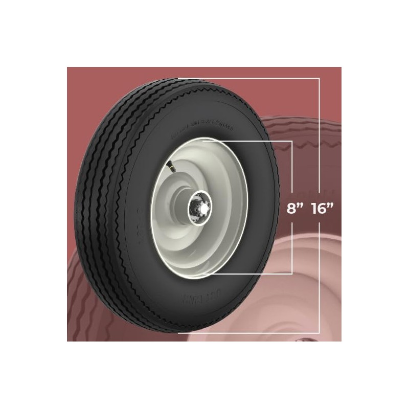 1" Bearing Log Splitter Wheel with Tire 4.8" wide X